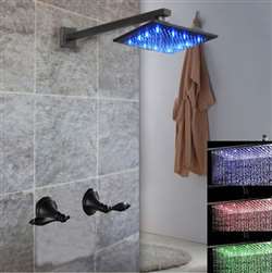 Wella Oil Rubbed Bronze LED Rain Shower Set