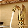 Verona Swan Gold  Vanity Sink Faucet