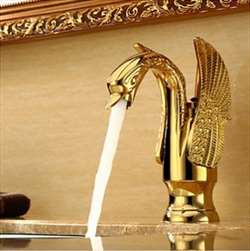 Verona Swan Gold  Vanity Sink Faucet