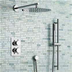 Trialo Shower Set with Built in Thermostatic Mixing Valve and Hand Held