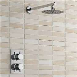 Nariman Shower Set-Ultra Thin Shower Head with Thermostatic Shower Mixer