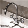 Bravat Hotel Bathroom Interior Best Design Countertop Dual Handle Bathroom Sink Faucet