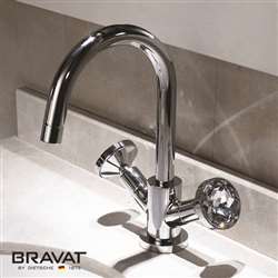 Bravat Hotel Bathroom Interior Best Design Countertop Dual Handle Bathroom Sink Faucet