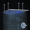Fontana Color Changing LED Rain Shower Head Solid Brass with Built in Mixer