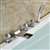 Athenian Crystal Handle Chrome Finish Waterfall Bathtub Faucet with Pullout Handheld Shower