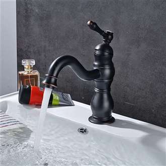 Fontana Milan Single Hole Dark Oil-Rubbed Bronze Bathroom Sink Faucet