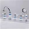 Fontana Batesville European Deck Mount Chrome Polished Bathtub Faucet with Hand shower