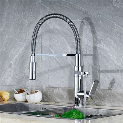 Lima Polished Chrome Pull Down Kitchen Sink Faucet