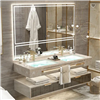 Fontana Marble Basin Countertop And Undercounter With Double Smart LED Cabinet