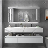 Fontana Luxury White Finish Wall Mounted Mirror Cabinet Vanity With Sink
