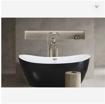 Fontana Black Finish Easy Using and Relaxing Indoor Bathtub