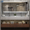 Fontana Solid Wooden Double Basin Bathroom Cabinet LED Vanity Mirror