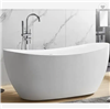 Fontana White Finish Freestanding Acrylic Bathroom Bathtub With Shower Set