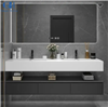 Fontana Pure White and Light Gray Main Cabinet With LED Mirror