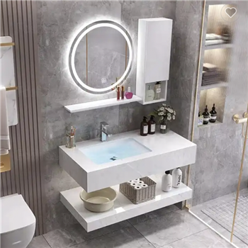 Fontana Single Luxury Bathroom Vanity Smart Illuminated LED Circle Mirror