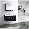 Fontana Vanity For Rectangular Under Mount Sink- Black Wooden