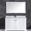 Fontana White Wooden Surface Mount with 9 Drawers Vanity Sink Set