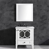 Fontana Classic Floor Wooden Hotel Bathroom Vanity Pure White