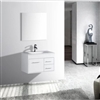 Fontana Square Hotel Wall Vanity Under Mount Sink-Classic White