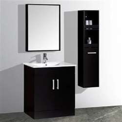 Fontana Classic Black Hotel Vanity For Surface-Under Mount Sink