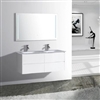 Fontana Semi-Recessed Wooden Hotel vanity For Under Mount Sink-White Wash