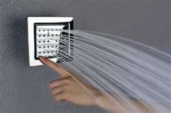 Solid Brass Chrome Square Body Spray Shower Jets- Unit Price