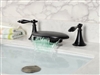 Solid Brass Body Oil Rubbed Bronze LED Bathroom Sink Faucet Countertop Mixer Tap
