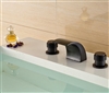 Reno Oil Rubbed Bronze Waterfall Deck Mount Sink Faucet