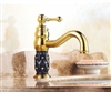 Yale Luxury Crystal Gold Faucet - Single Handle Bathroom Basin Sink Faucet