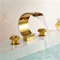 Solid Brass Gold Chrome Finish Bathroom Sink Faucet