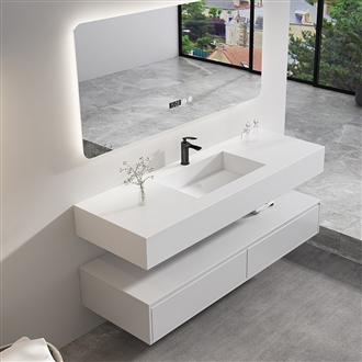 Luxury Hotel Bathroom White Cabinet Vanity