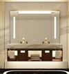Luxury Wall Mounted Bathroom Cabinet with Double Sinks and Large LED Mirror