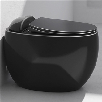 Ceramic Black Egg Shaped Small Bathroom Toilets
