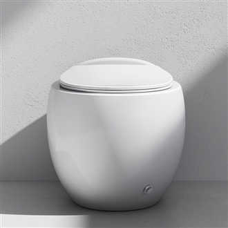 Ceramic White Egg Shaped Small Bathroom Toilets