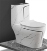 Luxury S Trap Marble Sanitary Toilets With Black Touch