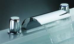 Dual Handles Chrome Widespread Basin/Sink Faucet For Bath by FonatnaShowers