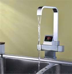 Fontana Eclipse Hotel Digital Display Waterfall Faucet for Bathroom and Kitchen