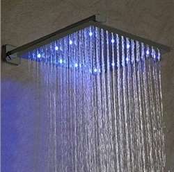 Fontana 12" Oil Rubbed Bronze Square Color Changing LED Rain Shower Head Solid Brass1