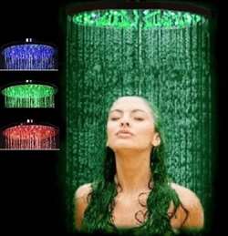 Fontana 16" Oil Rubbed Bronze Round Color Changing LED Rain Shower Head Solid Brass