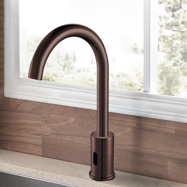 Fontana Wella Goose Neck Oil Rubbed Bronze Bathroom Faucet