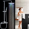 Fontana Multi Color LED Shower Set with Shower Head, Handheld Shower and Shower Faucet