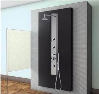 Fontana 57" Stainless Steel Thermostatic Shower Panel with Flexible Hand Shower