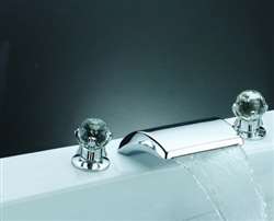Fontana Millo Widespread Double Handle Waterfall Bath and Shower Faucet