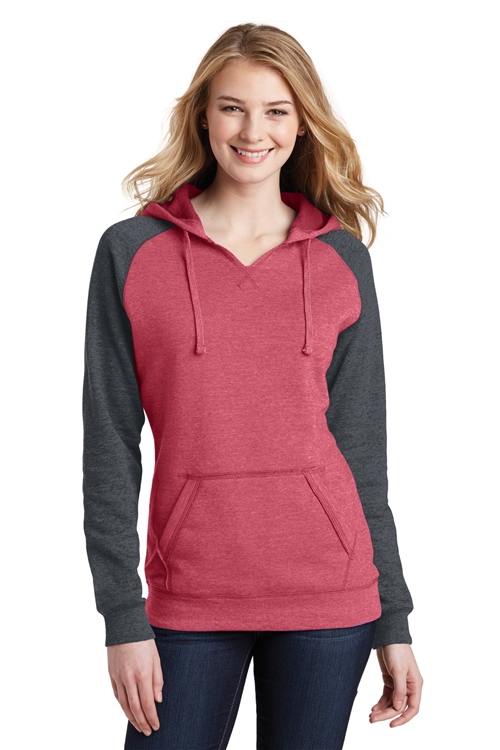 Ladies Lightweight Fleece Raglan Hoodie by DistrictÂ®