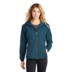 Ladies Eddie Bauer Packable Hooded Wind Jacket