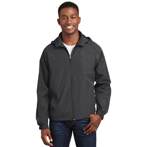 Men's Hooded Raglan Jacket by Sport-Tek