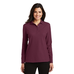 Ladies Silk Touch Long Sleeve Polo by Port Authority