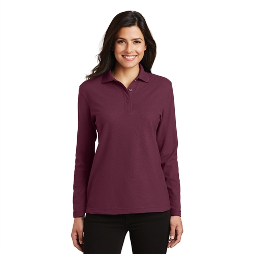 Ladies Silk Touch Long Sleeve Polo by Port Authority