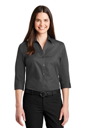 Ladies 3/4-Sleeve Carefree Poplin Shirt by Port Authority
