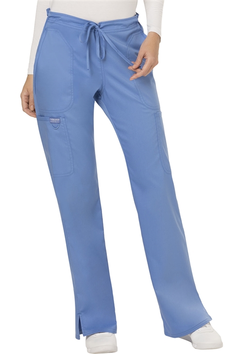 Ladies Cherokee Revolution: Mid Rise Moderate Flare Drawstring Pant